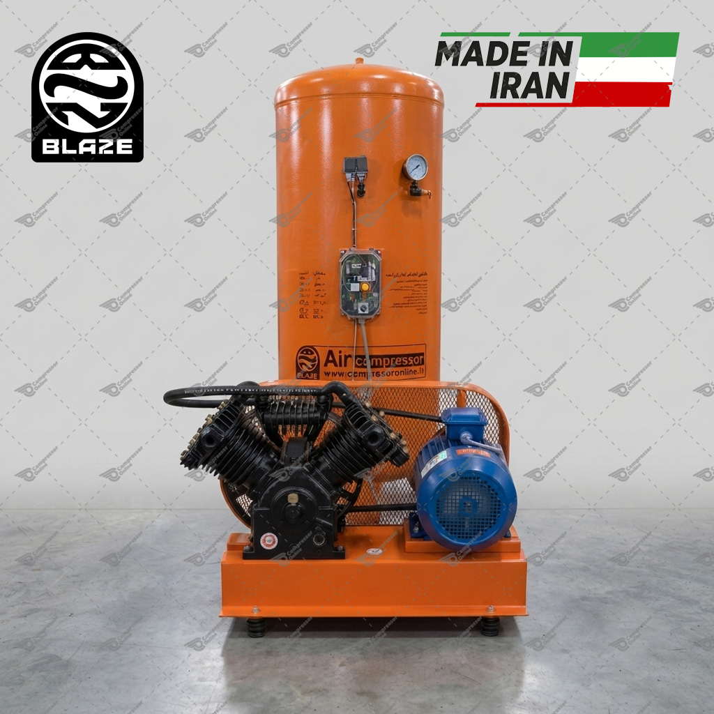 کمپرسور باد ۱۰۰۰ لیتری ایستاده BLAZE (موتور ۱۰ اسب) | قیمت و خرید